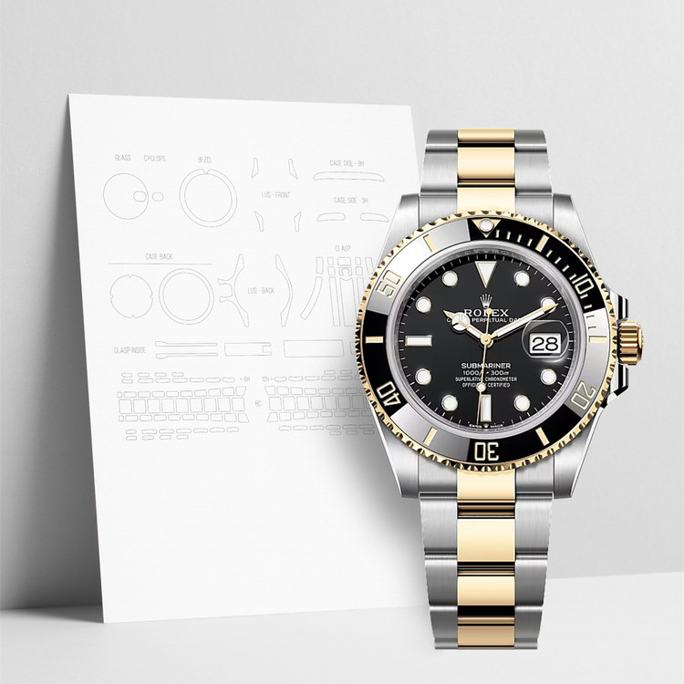 ROLEX SUBMARINER ケース For-Rolex Submariner HOLES CASE HD Protector Case Sides
