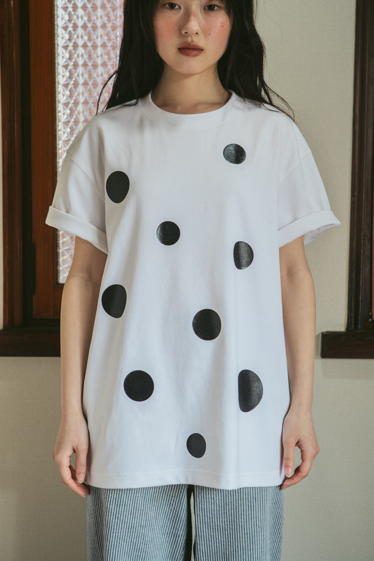 THE MUSEUM VISITOR★韓国★GLOSSY BUBBLE T-SHIRT 半袖T GLOSSY BUBBLE T-SHIRT (WHITE) : THE MUSEUM VISITOR
