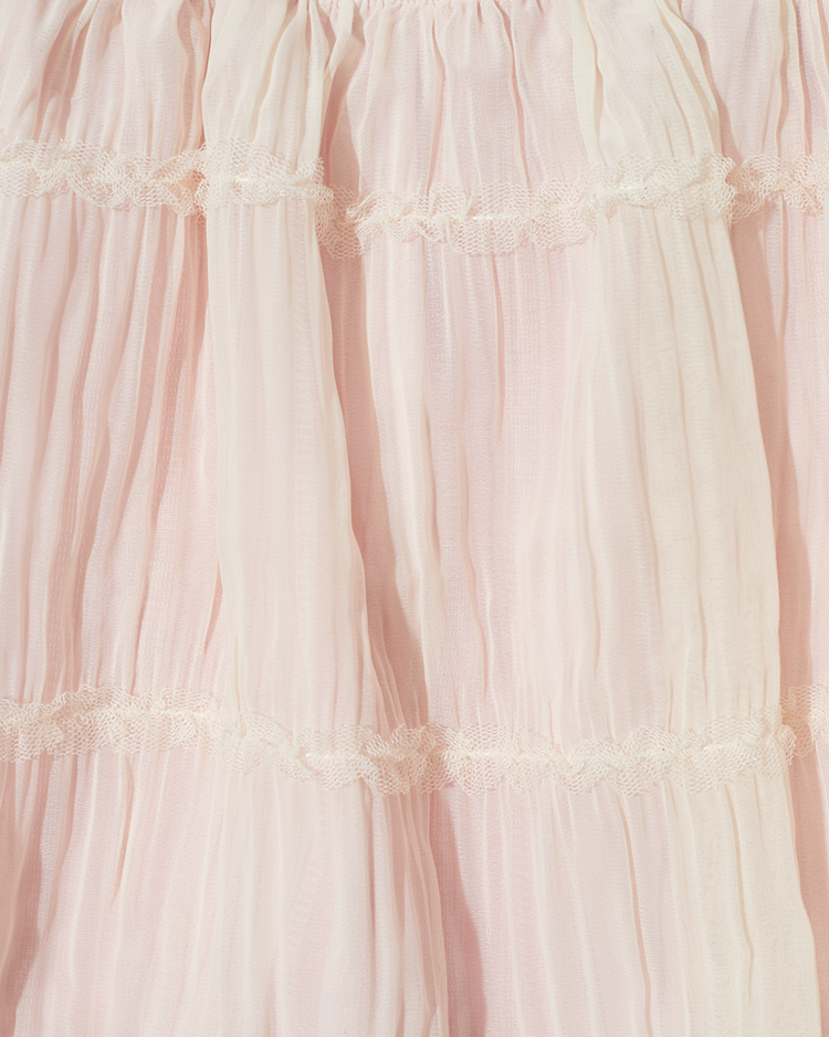 [THE MUSEUM VISITOR]★CHIFFON STAR LAYERD BANDING SKIRT THE MUSEUM VISITOR]☆CHIFFON STAR LAYERD BANDING SKIRT THE
