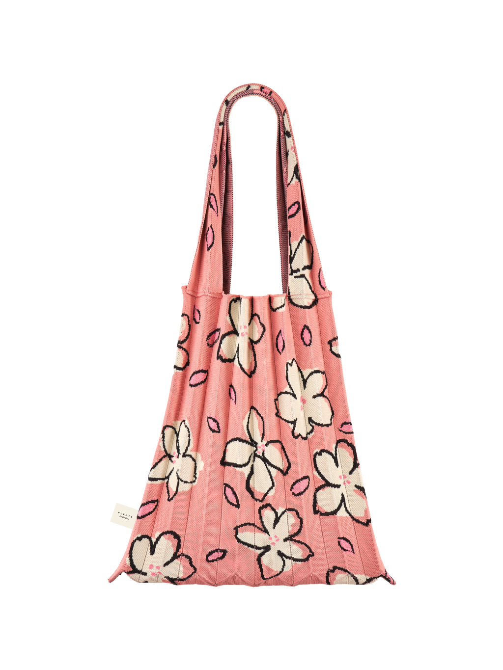 【PLEATS MAMA】[Cherry Blossom Edition] Shoulder bag 3 COLOR Shoulder Bag Pink Grey : PLEATSMAMA: Sustainable Knit Pleats Bag