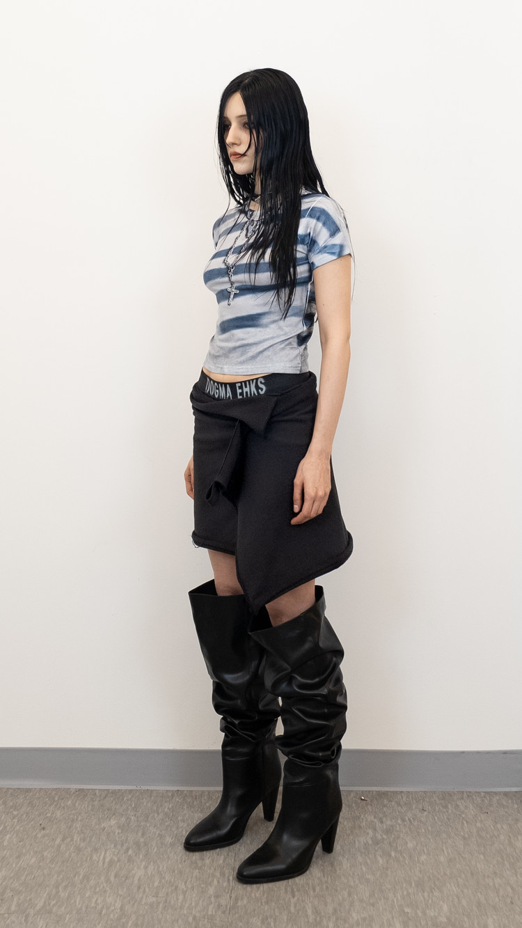 JERSEY WRAP SKIRT BLACK : DOGMA EHKS