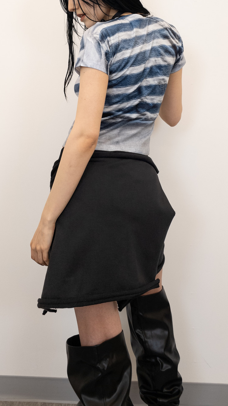 JERSEY WRAP SKIRT BLACK : DOGMA EHKS