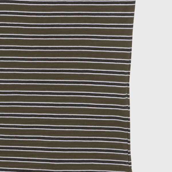 Khaki pin stripe collar t-shirt (khaki) : MONOHA