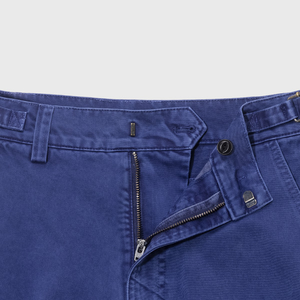 Cotton dying curve pants (blue) : MONOHA