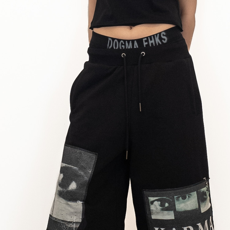 パンツ [DOGMA EHKS] PATCH TROUSERS PATCH TROUSERS BLACK : DOGMA EHKS