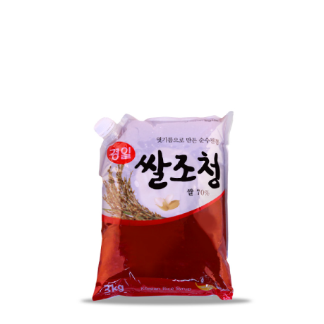 <p style="margin-top:20px;"><span  style="text-align:left; font-size:17px;"><b>쌀조청(pouch) </b></span><span style="text-align:right; color:#FF0000; font-size:12px;"><b>   3kg</b></span><br><span style="color:#666; font-size:12px;">쌀 70% / 옥수수 30%</span></p>