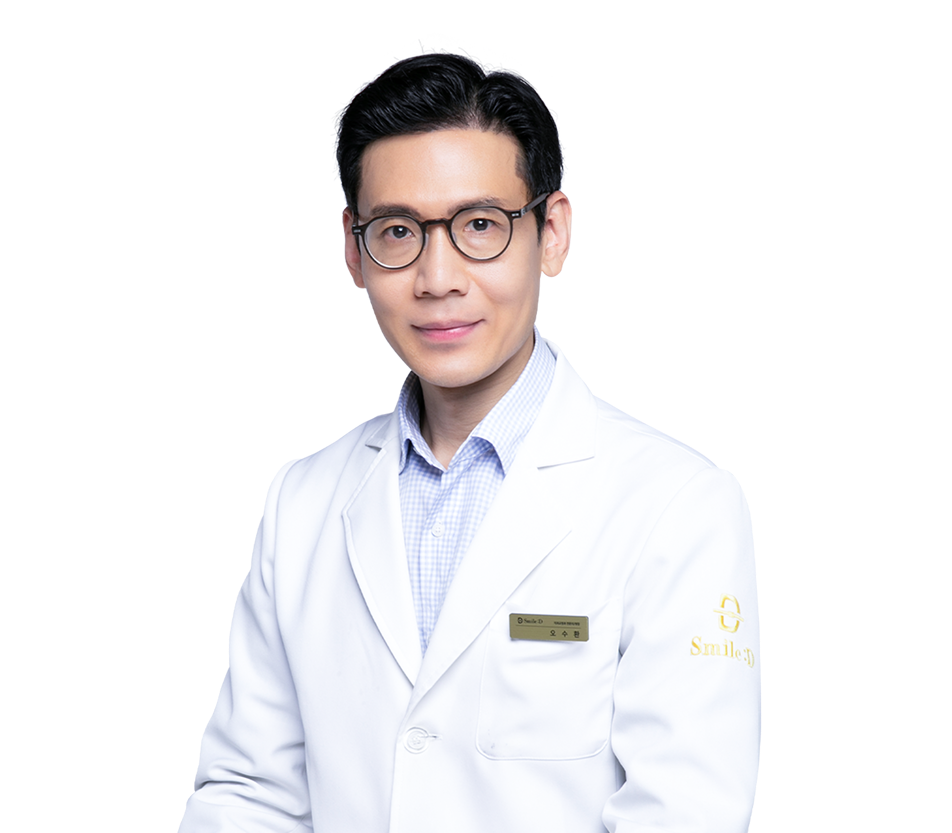 <div style="   font-family: 'Pretendard', sans-serif;   font-weight: 600;   font-size: 48px;   color: #000;   margin-left: -400px;   margin-top: -100px; ">   Dr. Suhwan Oh </div>  <div style="   font-family: 'Pretendard', sans-serif;   font-weight: 400; /* Regular */   font-size: 24px;   color: #000;   margin-left: -400px;   margin-top: 24px; /* 갭 24px */ ">    Unrivaled orthodontist specializing in challenging lingual orthodontics<br>and reverse orthodontics<br>that only a skilled dentist can do </div>