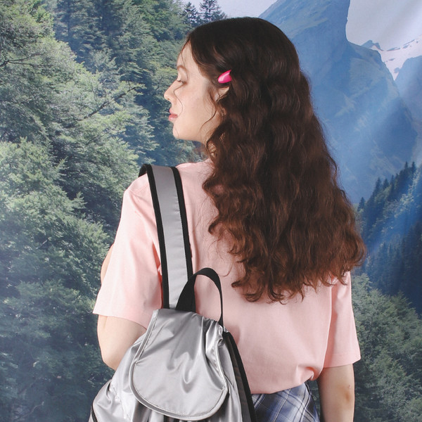 String flap backpack _ Glittery silver : Masmarulez [마스마룰즈]