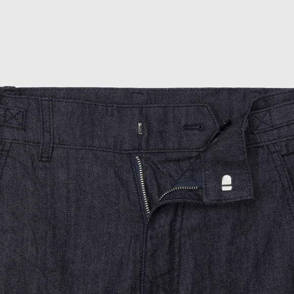 デニム・ジーパン MONOHA : 25SS / Cotton denim curve pants (dark navy) Cotton denim curve pants (dark navy) : MONOHA