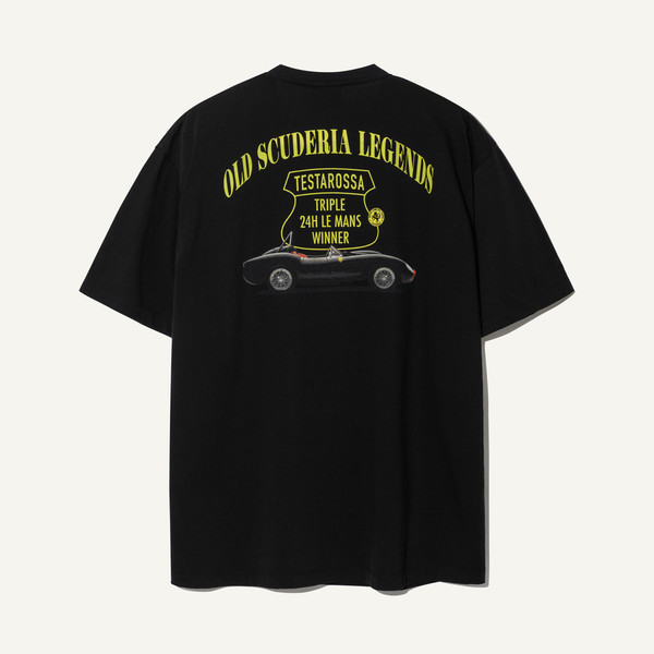 ◆superfast◆ Scuderia Dai T-shirt Oil Men's Faded T-shirt with Oval D print | Black | Diesel
