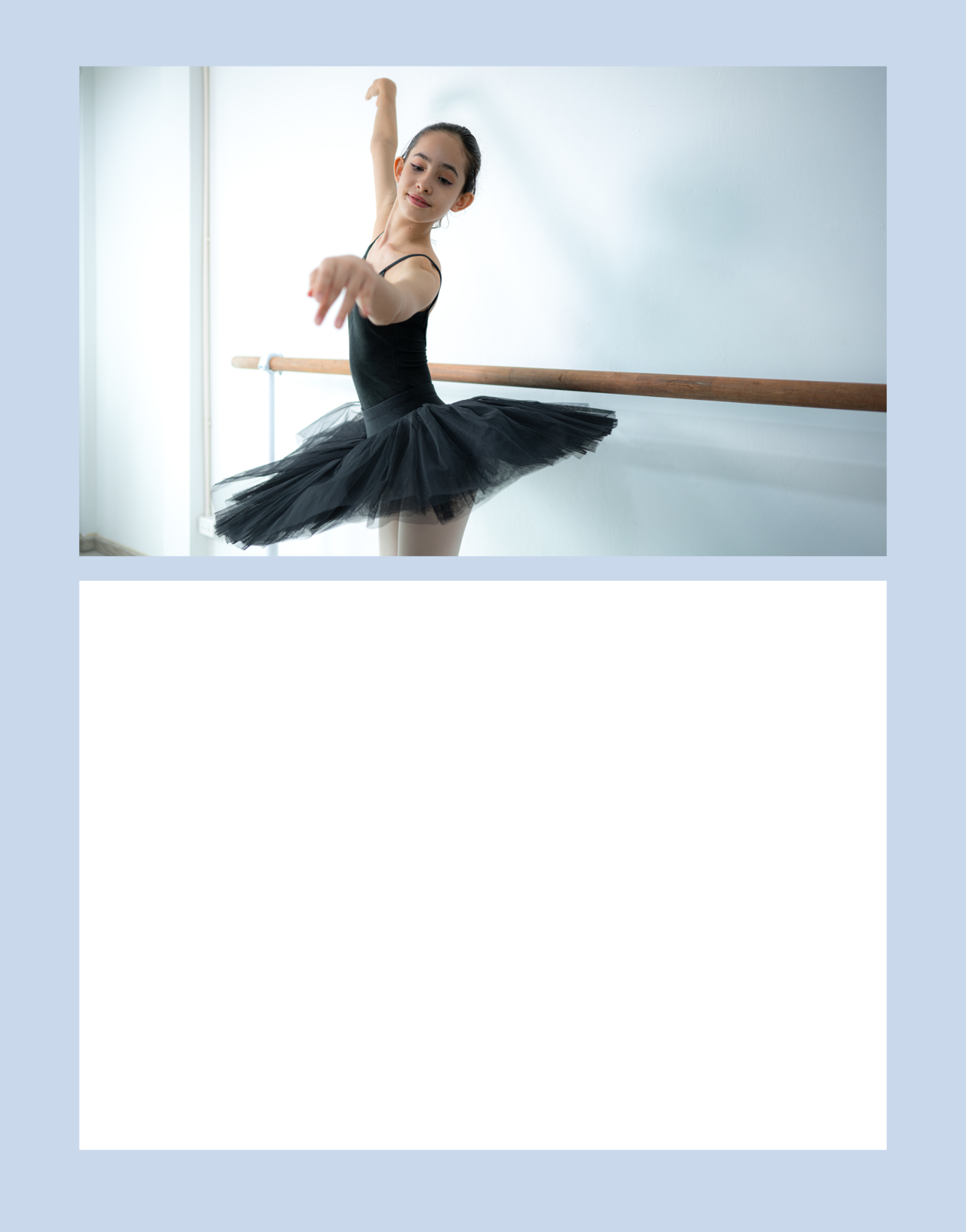 <div style="padding-left: 15px; padding-top: 400px;">  <p style="color: #414141;  text-align: center;  font-size: 26px;  font-style: normal;  font-weight: 500;  line-height: 140%;  letter spacing: -0%;">Elite Program</p>     <br>  <p style="color: #444;  text-align: center;  font-size: 20px;  font-style: normal;  font-weight: 200;  line-height: 180%;  letter spacing: -0%; font-family: 'Noto Serif KR';">체계적인 수업과 다양한 컴비네이션을 통해  <br>신체적 기량과 예술적 표현력을 한층 끌어올리는  <br>클래스입니다. 발레 콩쿨, 입시, 해외 유학 등  <br>전문무대를 준비하는 <br>예술영재 양성을 목표로 합니다.</p> </div>
