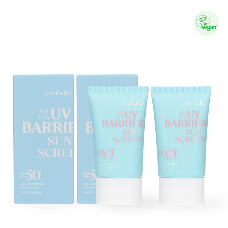All day UV barrier sunscreen
