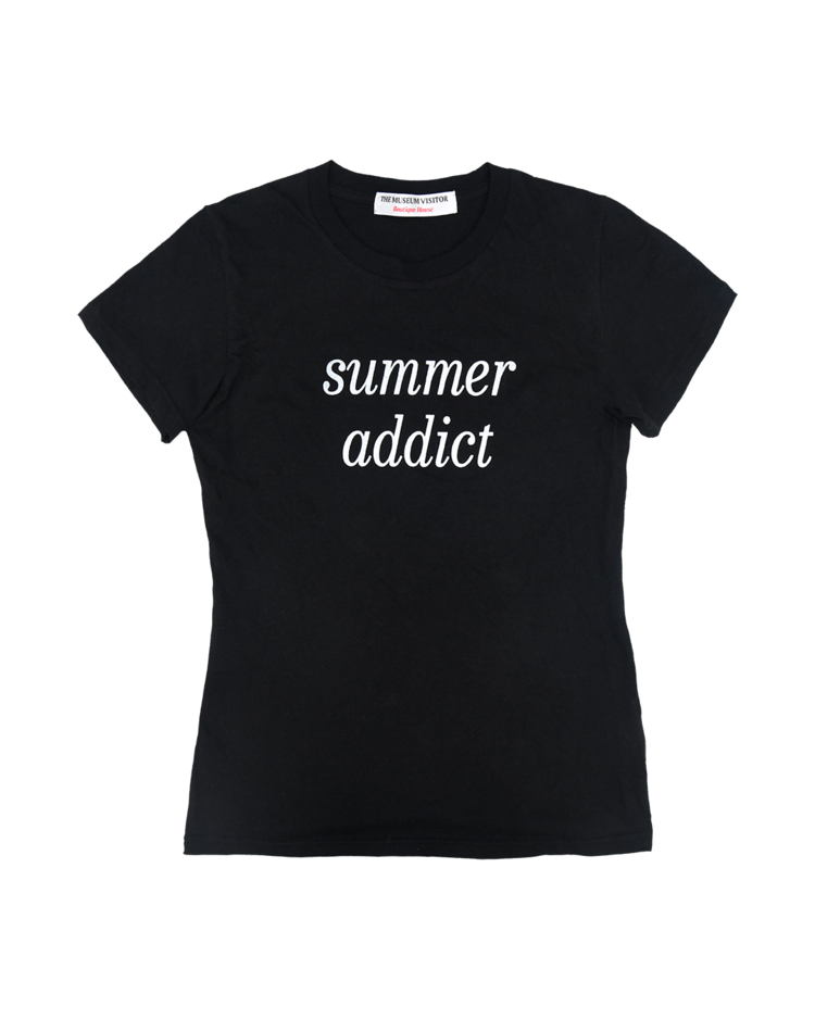 [THE MUSEUM VISITOR]★韓国人気★SUMMER ADDICT HOTFIX T-SHIRT SUMMER ADDICT T-SHIRT (BLACK) : THE MUSEUM VISITOR