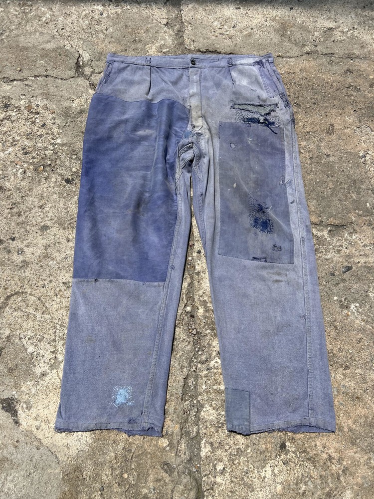 50s HARD FADED DISTRESSED BORO フレンチワークパンツ 34 inch) OLD