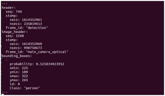 rostopic echo  /darknet_ros/bounding_boxes