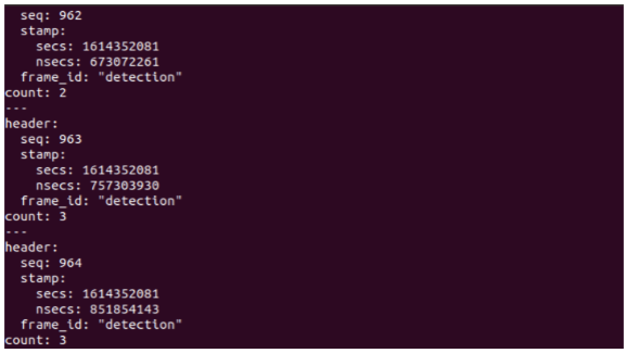 rostopic echo /darknet_ros/found_object