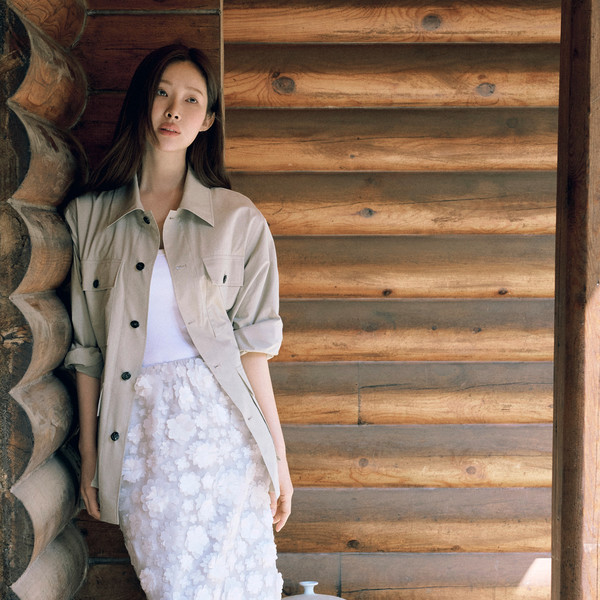 【韓国ブランド】MONOHA：25SS Floral tulle skirt Floral tulle skirt (white) : MONOHA