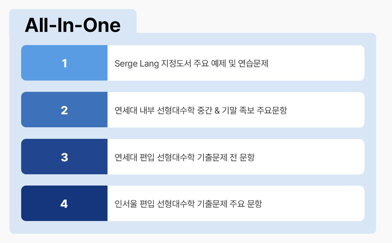 선형대수학 올인원 문항