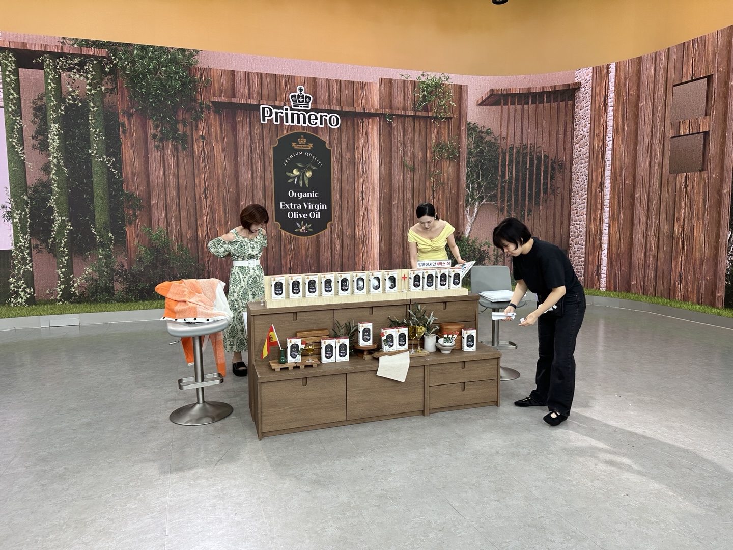SK홈쇼핑 런칭 [프리메로 올리브오일] 방송 준비중