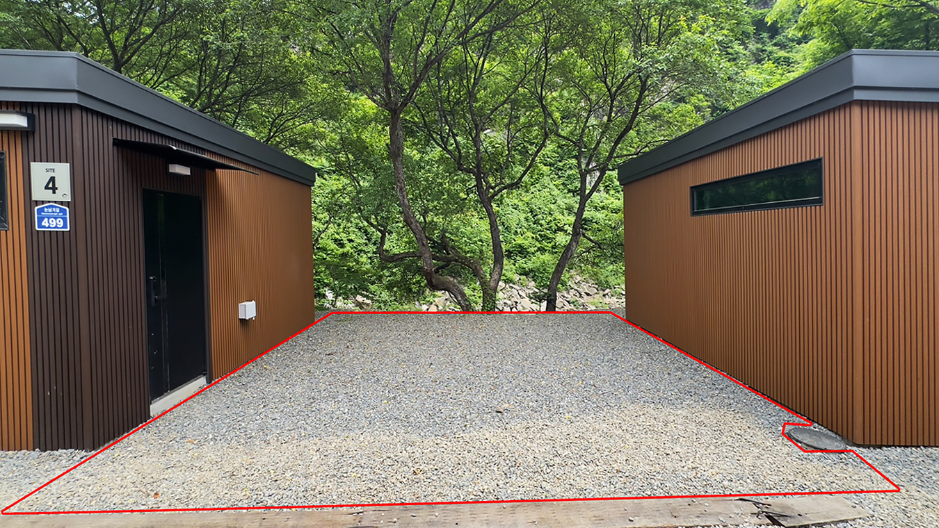 가평 캠핑장 스테이지 캠핑앤풀빌라의 사이트4를 소개합니다.