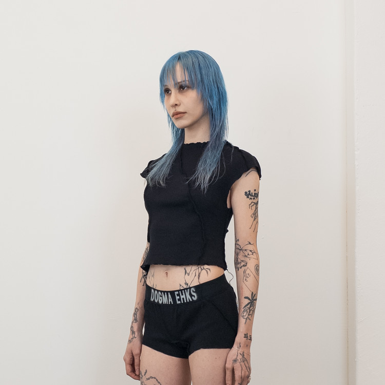 RECONSTRUCTED MINI DRESS BLACK : DOGMA EHKS