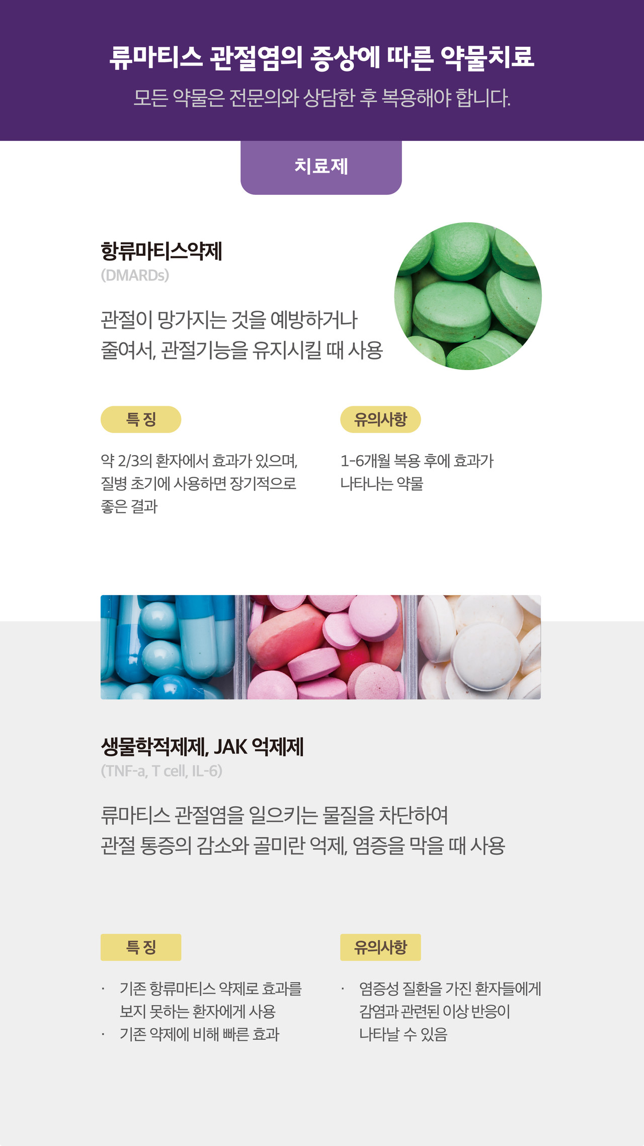 류마티스관절염 약물치료 항류마티스제 생물학적제제 JAK 억제제