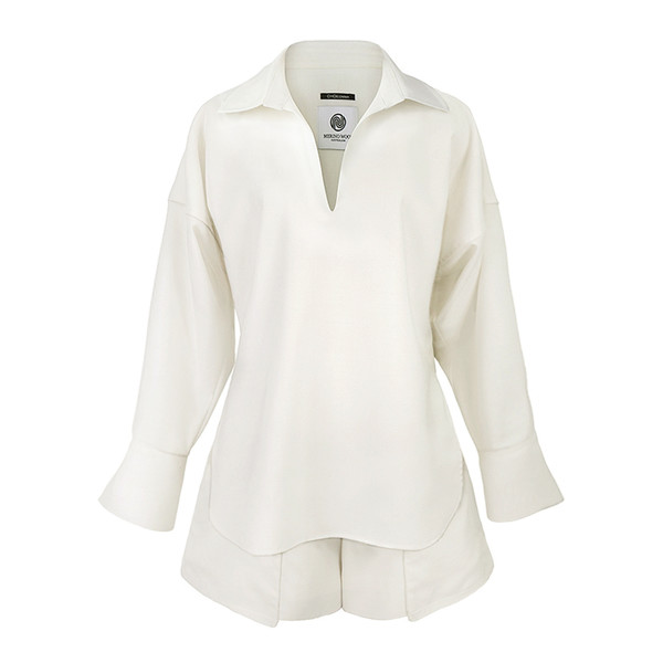 S/S MERINO  WOOL-A LINE SHORTS / IVORY