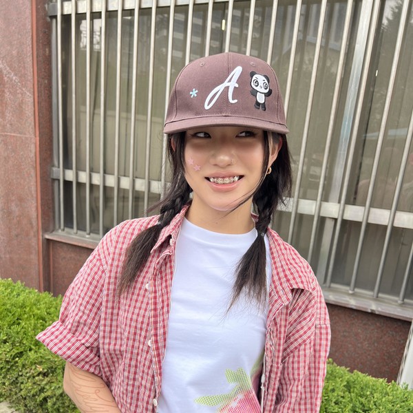 PANDA EMBROIDERY CAP (BROWN) : THE MUSEUM VISITOR