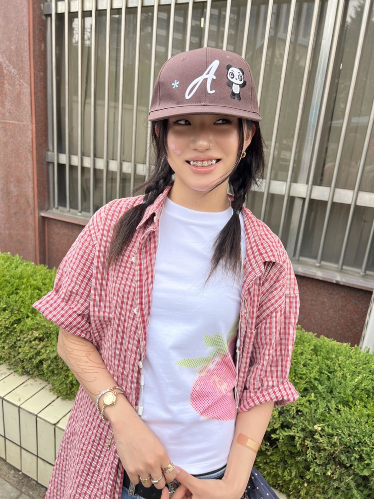 PANDA EMBROIDERY CAP (BROWN) : THE MUSEUM VISITOR