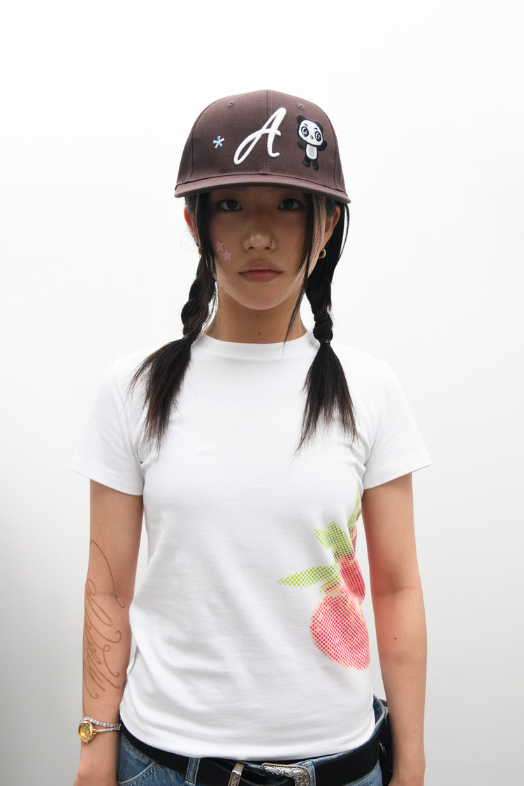 PANDA EMBROIDERY CAP (BROWN) : THE MUSEUM VISITOR