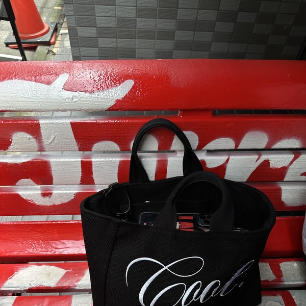 ＊韓国＊［COOL SMILE CLUB］Cool Canvas Tote Large Black Cool Canvas Tote (Large | Black) : Cool Smile Club