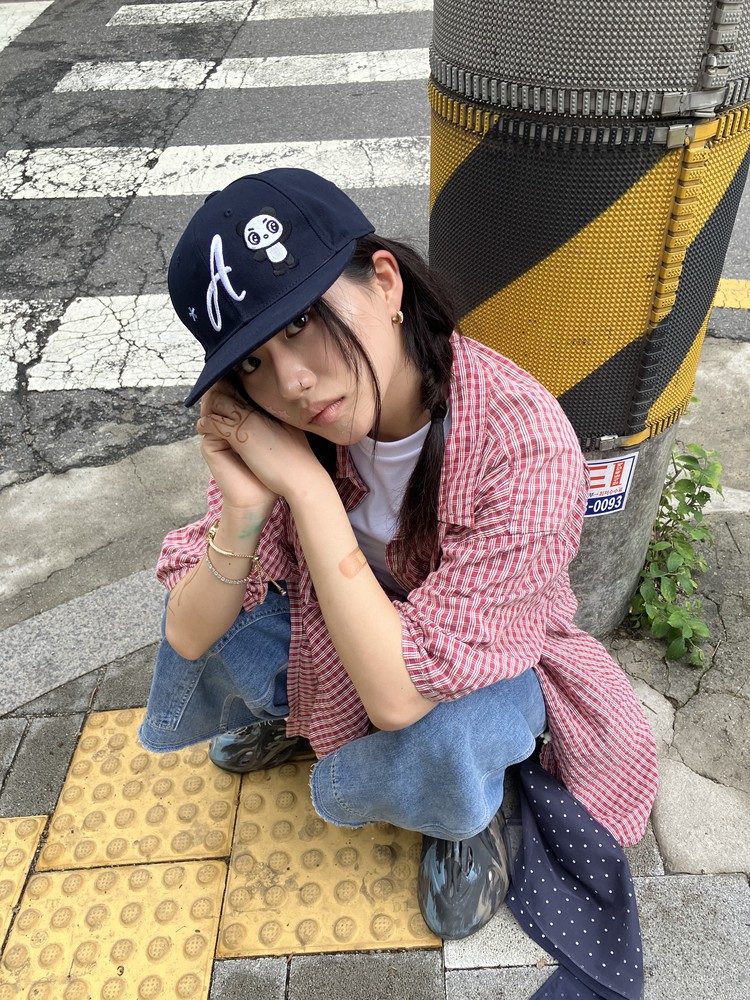 PANDA EMBROIDERY CAP (NAVY) : THE MUSEUM VISITOR