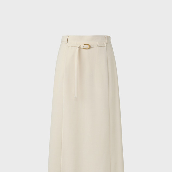 [EENK] / ☆ XIES Layered Pleats Skirt Belt / Ivory Designer fashion, Seoul-fully created | W Concept