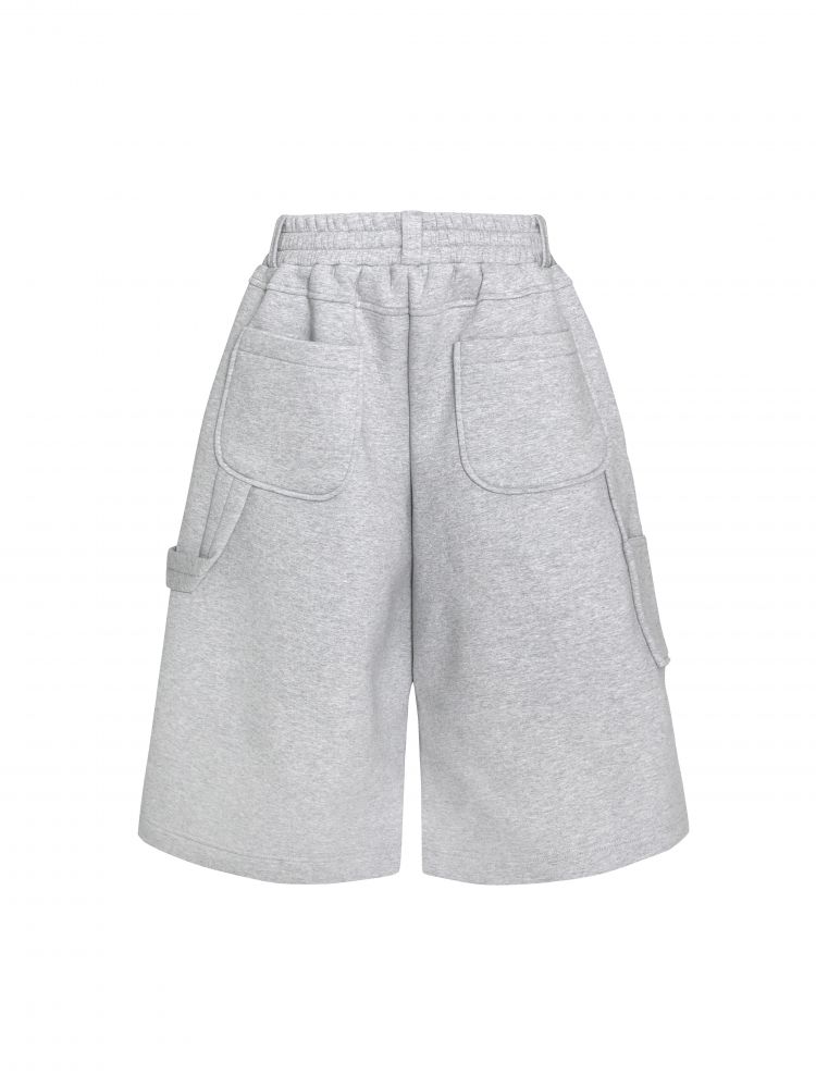 FACADE PATTERN ♥ Wide Bermuda Cotton Pants / 追跡付 SIDE CIRCLE CUT PANTS 18110－7132