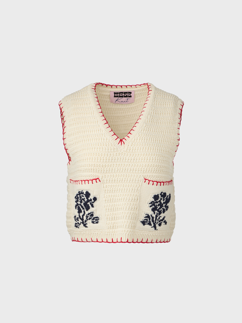 NKNIT linen mix KNIT vest ① The Upcycled Linen Vest