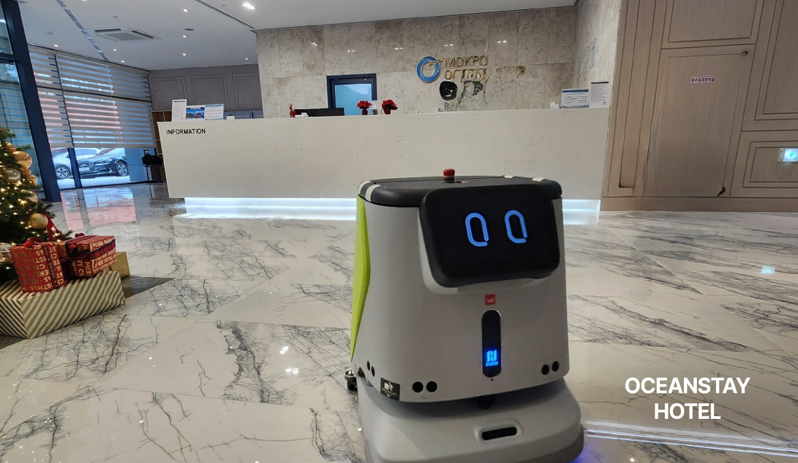 오션호텔  상업용 청소로봇 호텔 청소