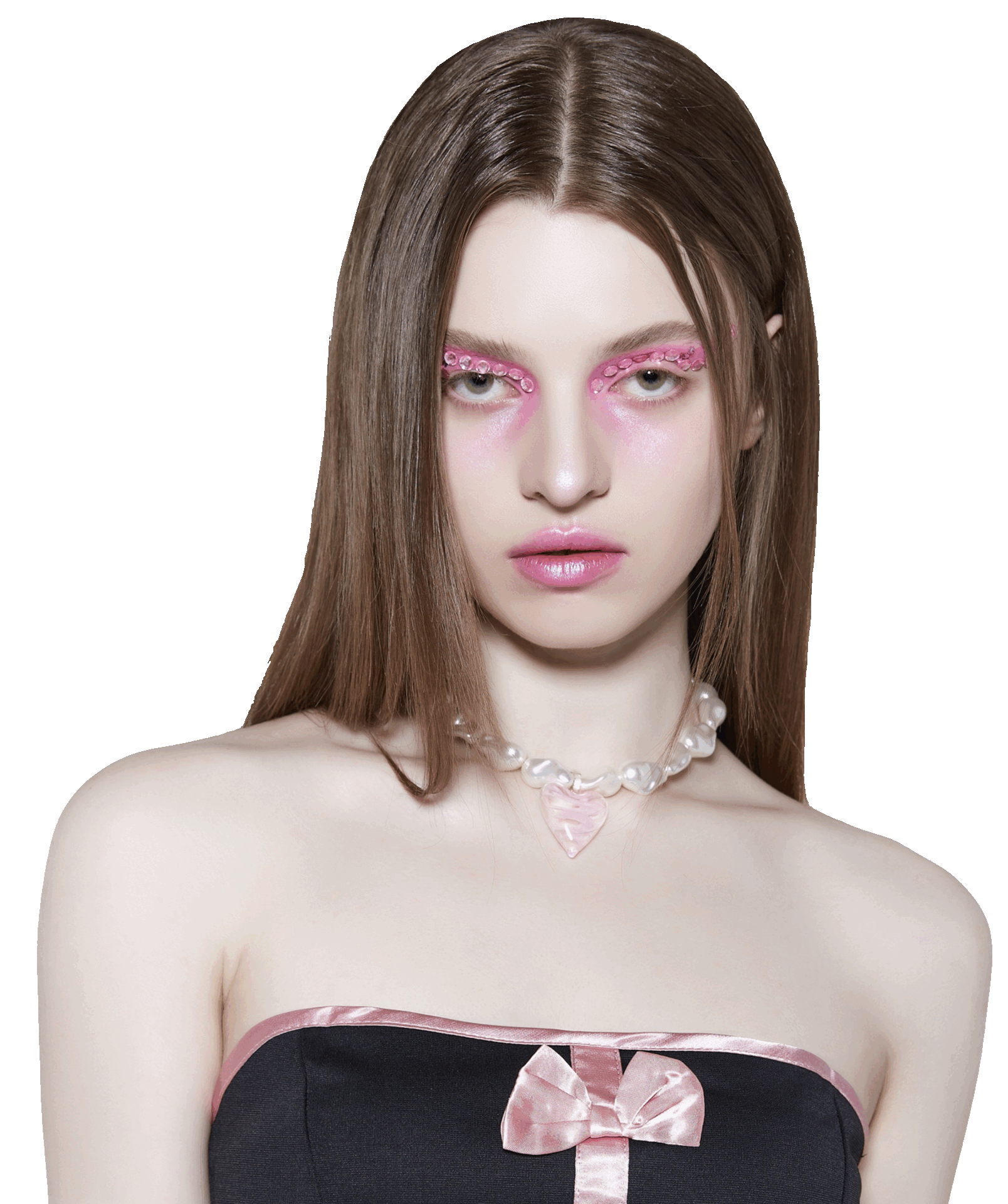 【HURJABOY】 Venetian heart glass pearl necklace (2 Colors) Venetian heart glass pearl necklace _ 2 colors : HURJABOY