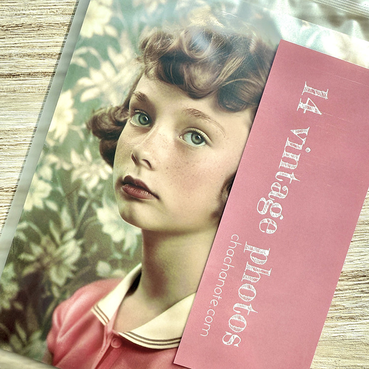 ヴィンテージ人物フォトステッカー（14種類） : チャチャノート店