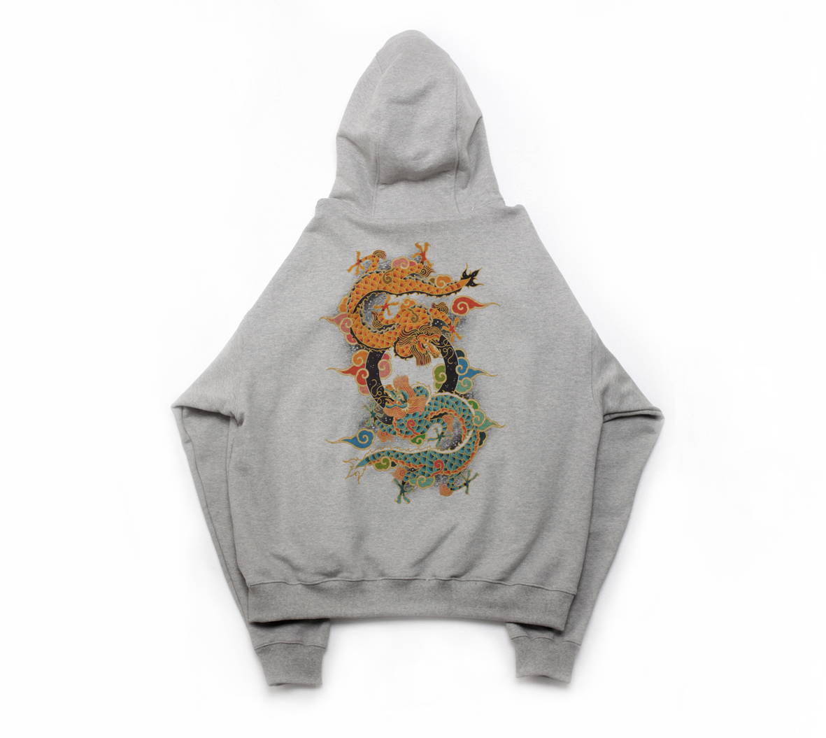 Dragon printed Hoodie (grey)