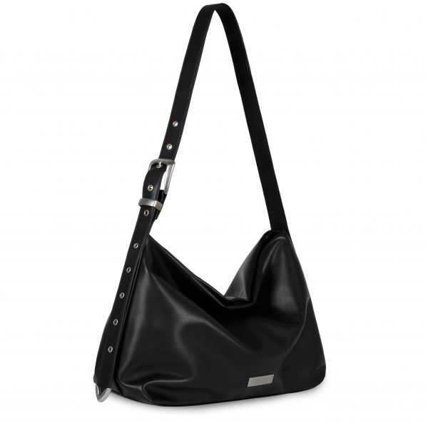 Punching Belt Strap Shoulder Bag - Black : 락케이크 Rock Cake