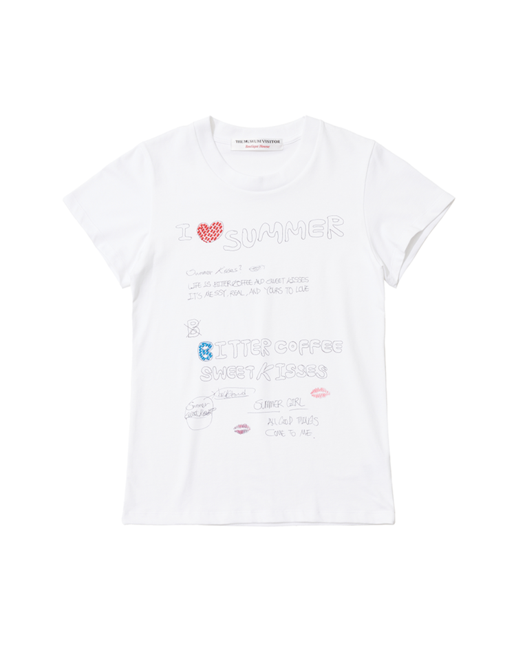 THE MUSEUM VISITOR★Tシャツ★人気 DOODLE EMBROIDERED T-SHIRT DOODLE EMBROIEDERED T-SHIRT : THE MUSEUM VISITOR