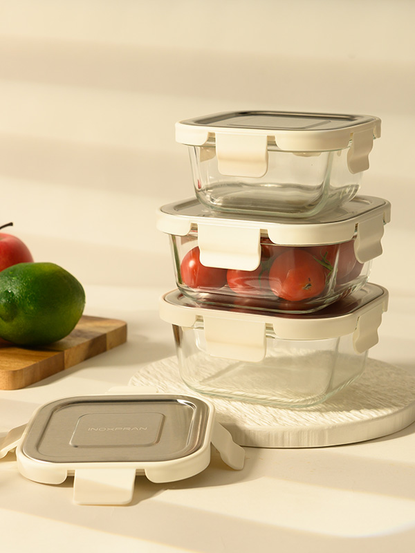 이녹스프랑 스텐뚜껑 내열유리 밀폐용기