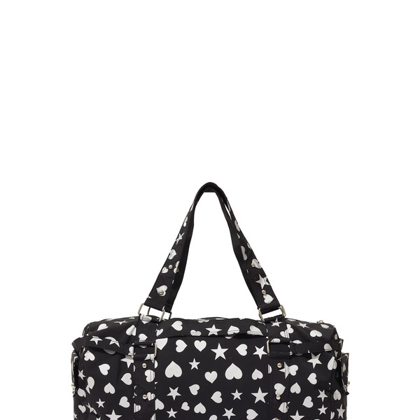 【THE MUSEUM VISITOR】TMV X DEINET HEART STAR DUFFLE BAG TMV X DEINET HEART STAR DUFFLE BAG IN BLACK : THE MUSEUM VISITOR