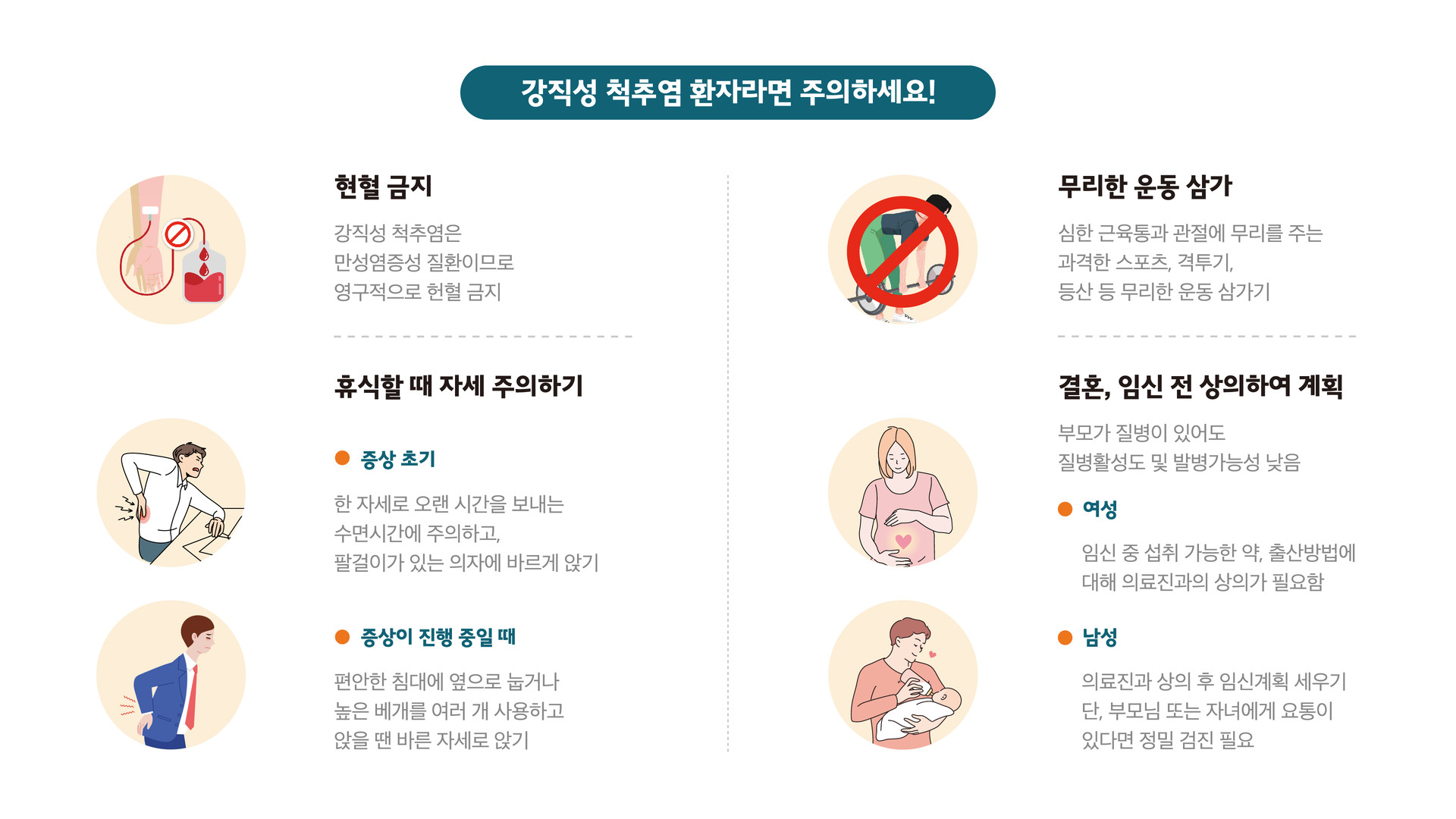 강직성척추염 헌혈금지 결혼 출산 임신 