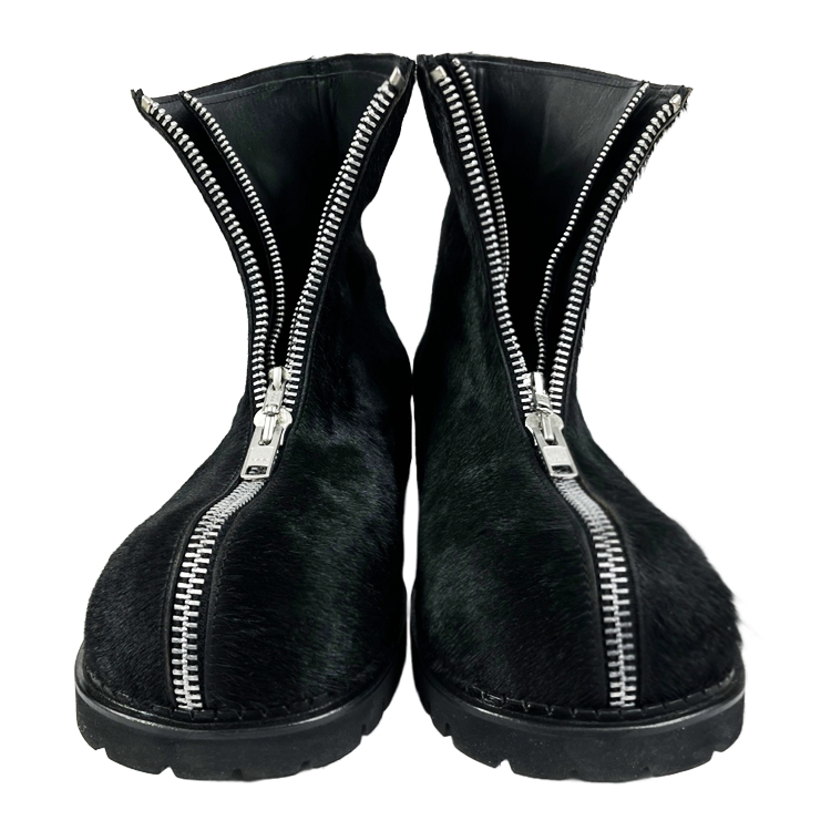 Big Foot 2 Zip 2 Layer Boots Pony Hair Black : NO IDEA
