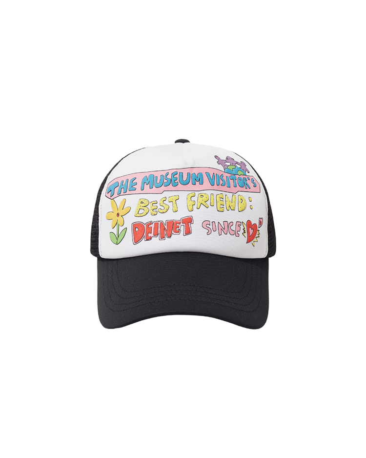 キャップ THE MUSEUM VISITOR TMV X DEINET BEST FRIEND MESH CAP TF5D220 TMV X DEINET BEST FRIEND MESH CAP IN BLACK : THE MUSEUM VISITOR