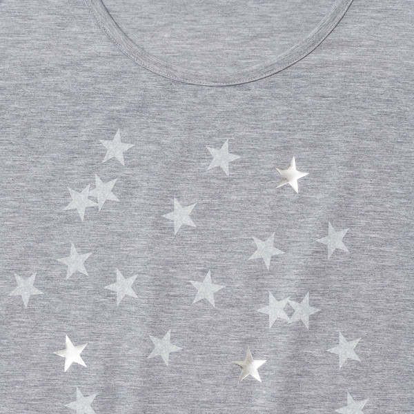 STAR-PATTERNED RUFFLE ONE-PIECE (GREY) : THE MUSEUM VISITOR