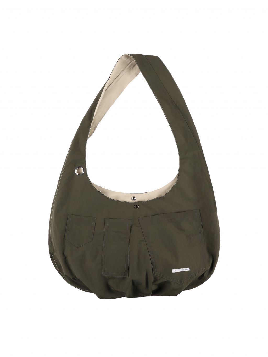 5차] REVERSIBLE POCKET BAG (BEIGE & KHAKI) : 온스카 ONSKA