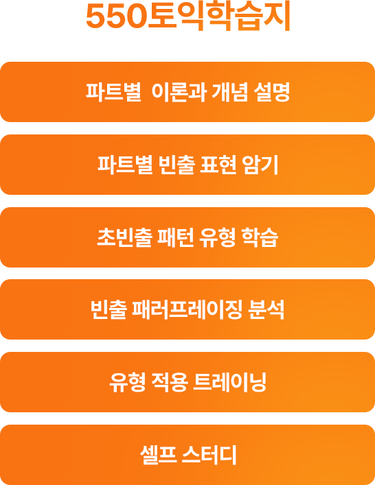 효율적인 550점대 토익학습지 커리큘럼