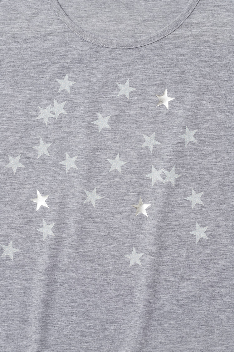 STAR-PATTERNED RUFFLE ONE-PIECE (GREY) : THE MUSEUM VISITOR